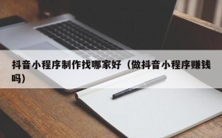 开原抖音小程序制作找哪家好（做抖音小程序赚钱吗）
